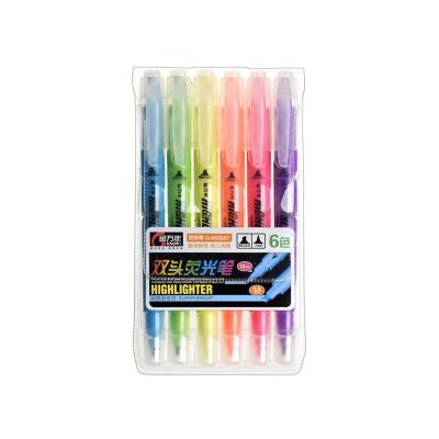 China Vivid Vivid Chisel Pen And Round Color Highlighter Tips 6 Colors for sale