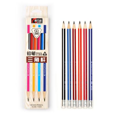 China office & Wholesale Promotional School Pencil Eco-friendly Triangle Matte Barrel With Eraser G-2610 HB Wooden Pencils for sale