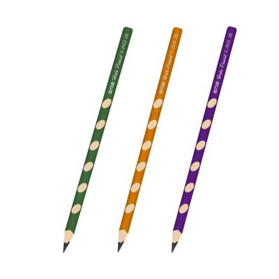 China office & Wholesale Promotional Eco-Friendly Logo Genvana G-2633 2B Custom Hole Wooden Pencil School Pencil For Drawing for sale