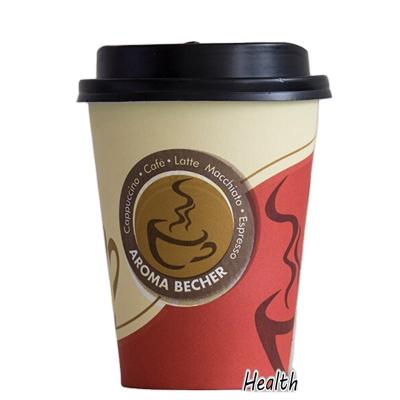 China Single Cardboard Corrugation Double Disposable Coffee Paper Factory Packaging Disposable Printed Wallpaper Cup for sale