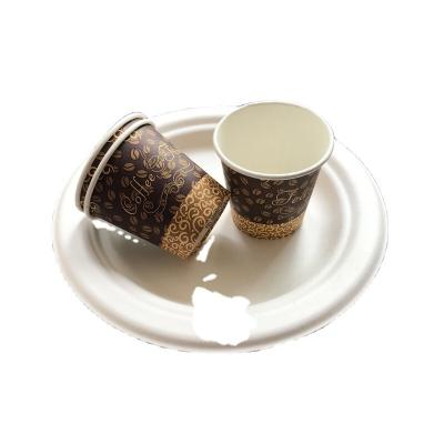 China Disposable Factory Biodegradable PE Coated Paper Cups Ripple Custom Wall Hot Coffee Paper Cups for sale