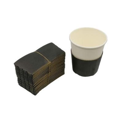 China Paper Cup Disposable Custom Sleeve Holder Protective Jacket Corrugated Paper Packaging Cardboard For Hot Cold Drink for sale