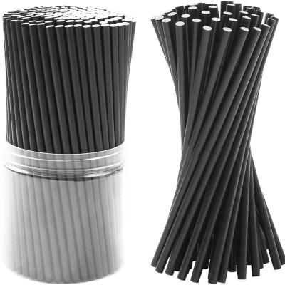 China Black Biodegradable Disposable Paper Straws Straw Decorations Wedding Supplies Black Drinking Environmentally Friendly Biodegradable And Party for sale