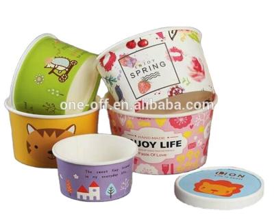 China Factory Made Paper Cup Disposable Frozen Yogurt Ice Cream China for sale