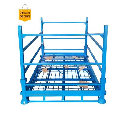 China 200-2000L capaciteit Heavy Duty Metal Rack voor opvouwbare en stapelbare staalcontainers Te koop