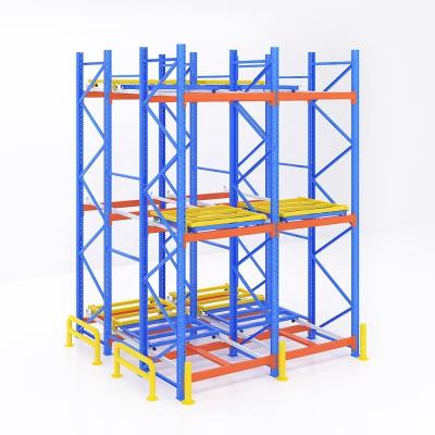 China Blue Steel  Warehouse Movable Pallet Rack HHT 1500-12000mm Height for sale