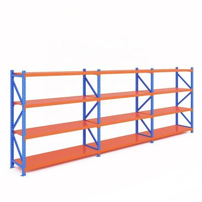 China 800-3000mm Width Industrial Warehouse Longspan Shelving Rack with 50mm Adjusting Step for sale