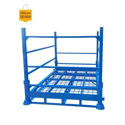 China Foldable Metal Stillages for Heavy Duty Warehouse Storage Powder Coated or Galvanized for sale