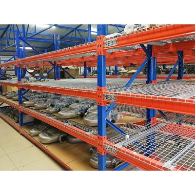 China Blue Heavy Duty Warehouse Rack Pallet Racking with Customized Size and Wire Decking for sale