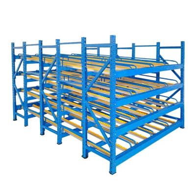 China 600-4000mm Depth Steel Push Back Warehouse Rack With Corrosion Protection for sale