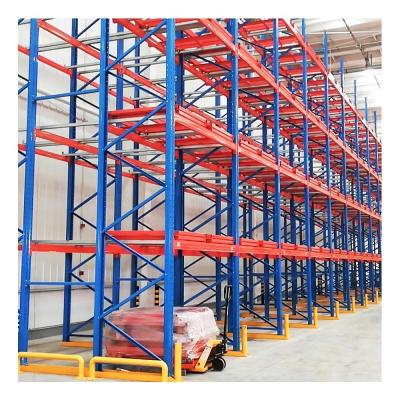 China Blue HHT Steel Push Back Racking System Within 2-5 Pallet Depth for sale