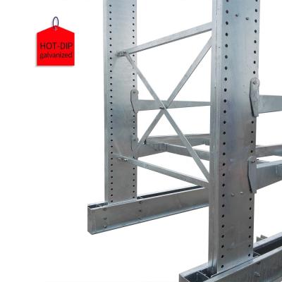 China Blue/Orange/Grey/Yellow Outdoor Storage Cantilever Rack for Steel Pipe and Long Item for sale