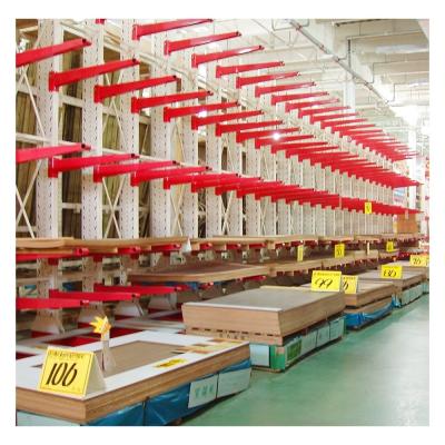 China Long Shape Plywood Storage Cantilever Rack with Weight Capacity of 300-1500kgs/arm for sale