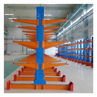 China Industrial Pipe Tube Sheet Bar Storage Solution Hot-dip Galvanized Cantilever Racking for sale