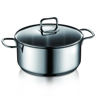 China Sustainable ASD Cooking Pots Casserole Cookware Kitchen Stainless Steel Soup Pot Stainless Stock Pot With Lid for sale