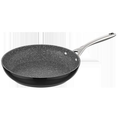 China Europe ASD Wholesale Pan Cookware Non Stick Wok Custom Made Chinese Aluminum Frying Pan With Glass Lid for sale