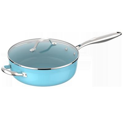 China High Quality Europe ASD Cookware Kitchen Cooking Frying Pots 26cm Pan Skillet Saute Pan With Lid for sale