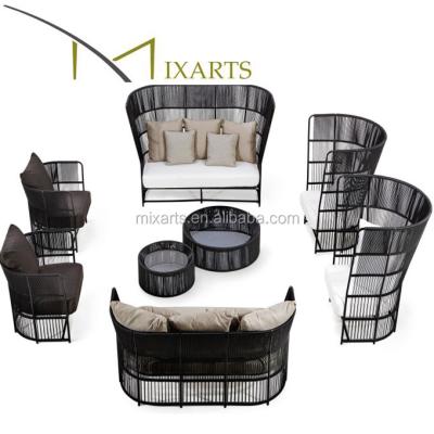 China Outdoor Patio Weather Resistant Leisure Ways Aluminum Mixarts Furniture Sofa Set for sale