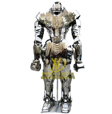 China EVA Custom Large Size 3M Realistic Metal Robot Statue for Outdoor Decoration Stainless Steel Robot for sale