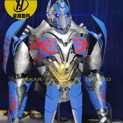 China Halloween Cosplay Dresses Transformer LED Light Robot Costume Fits Big Size Giant Robot Costume For Sale for sale