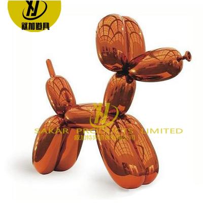 China China Customized Modern Popular Abstract Resin Balloon Dog Statue Stainless Steel Balloon Dog Sculpture for sale