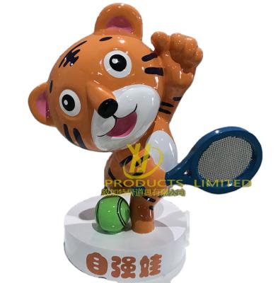 China World Customs Customized Anime Statue Life Size Tiger In Sculpture Hyper Realistic Resin Cartoon for sale