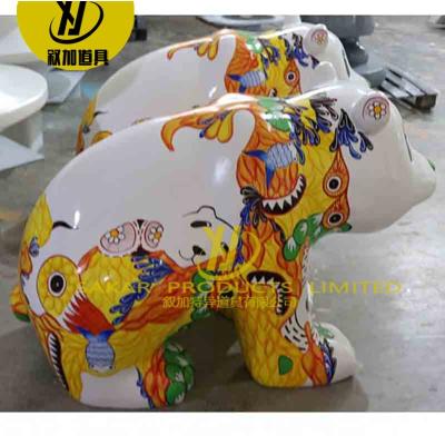 China Custom New China Bulldog Statue Sublimation Love Gift Customize Logo Style Technical Color Design Feature Home Accessories for sale