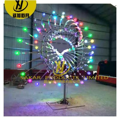 China Stainless Steel Modern Wind Art Sculpture China Kinetic Metal Spinner Sculpture / Perpetual Motion Sculpture for sale