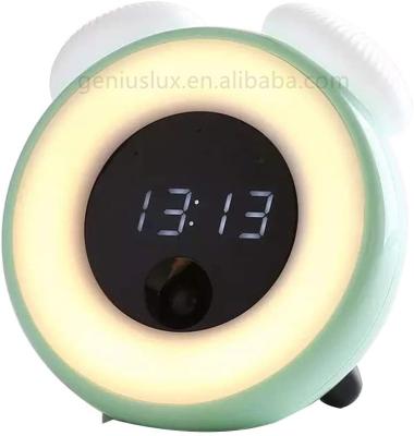 China Modern Smart Touch Sensor Mushroom Time Wake Up Light Alarm Clock Led Dimmable Baby Kids Sleep Trainer for sale