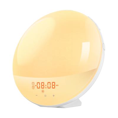 China Modern Updated Color Room Decor 7 Room Baby Version Changing Nursery Wake Up Lamp Clock Sleepy Trainer for sale