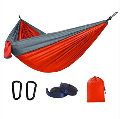 China Durable Outdoor Portable Camping Hammock Sleep Swing Chair Camping 210T Hanging Nylon Double Hammock for sale