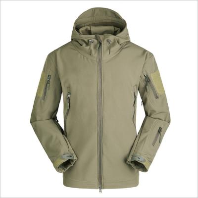 China Wholesale Waterproof Men's Sports Fleece Hoodie Jacket TAD Shark Skin Soft Shell Warm Military Tactical Jacket for sale