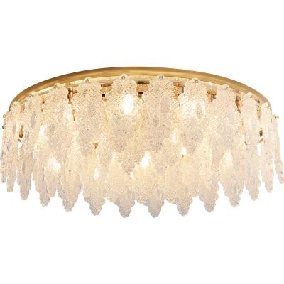 China Luxury Creative Modern Fashion Art Hand Blade Glass Ceiling Lamp for sale