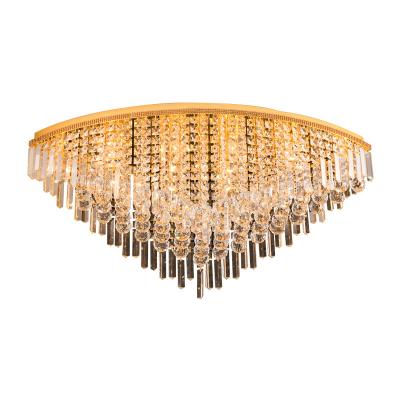 China Outdoor Mounted Luxury Oval Crystal LED Ceiling Lights For Indoor for sale