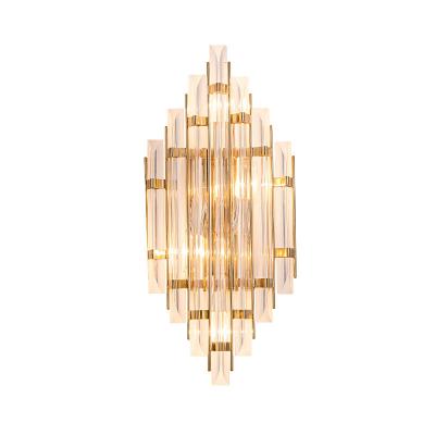 China Nordic simple contemporary creative post-modern living room bedroom design personality room model hallway bed lighting crystal wall lamp for sale