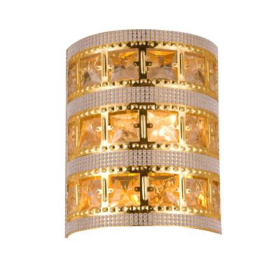 China Modern luxury decorative modern simple crystal wall lamp for sale