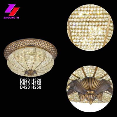 China Hot New Crystal Zinc Brass Crystal Ceiling Lamp for sale