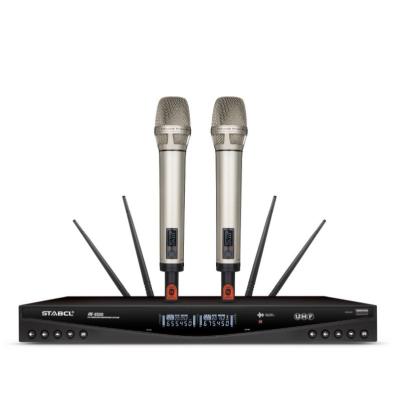 China Economical True Diversity Remote Outdoor UHF Performance Handheld STABCL Wireless Microphone for sale