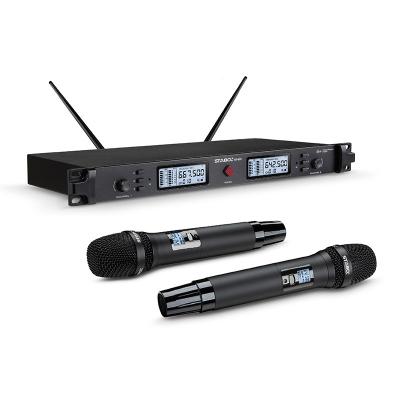 China Perfect Sound ST-970 UHF Wireless Microphone, A Professional Dual Channel Handheld Wireless Microphone System, Infrared Frequency for sale