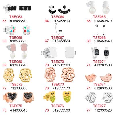 China Wholesale 18K Gold Plated Handmade Finish Bear Earrings TS Designer Inspired Earrings For Women 2021 (63-77) for sale