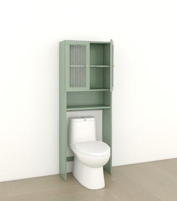 China Traditional White Slim Freestanding Bathroom Storage Vanity Narrow Toilet Corner Floor Cabinet With Doors And Shelves for sale