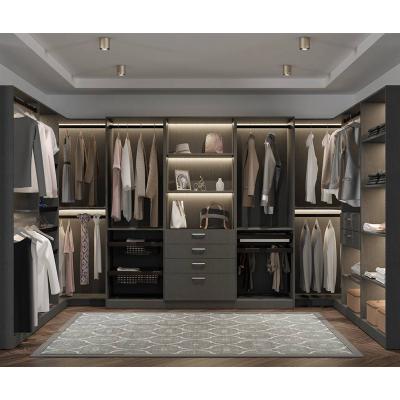 China Rustic Luxury Modern Walk In Wardrobe Modern Closet Cabinet Storage Wardrobe Closet for sale