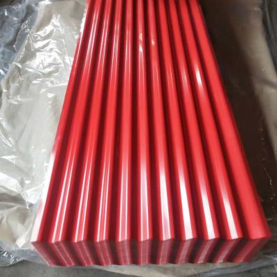 China Construction 0.14mm Color Coated Corrugated Galvanized Steel Sheet for sale