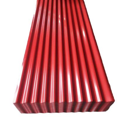 China Construction Area Ghana Red Galvanized Prepainted Corrugated Steel Roof Sheets for sale