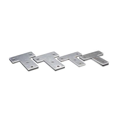 China Outer Steel Plate L Shape Industrail Connection Plate T Shape Joining Plate For Aluminum Profile Connecting for sale