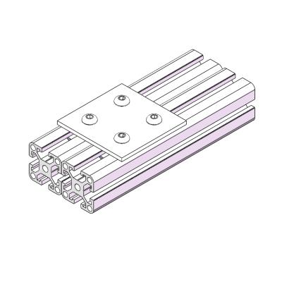 China Aluminum Profile Connector 4 Hole Transition Strip Type 3030 4040 Connector for sale