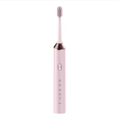 China Hot Selling Intelligent Electric Rechargeable Brush Battery Operated Sonic Whitening Soft Brush Rechargeable Toothbrush LED Quiet for sale