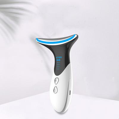 China Hot Selling Wrinkle Remover Neck Face Beauty Lifting And Firming Machine Care Neck Care Mode Red Light Hot And Cold LCD Use For Home Neck Lifting for sale