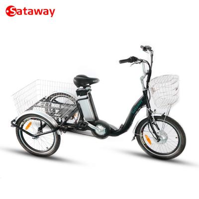 China Sataway high quality steel electric adult tricycle for the elderly for sale