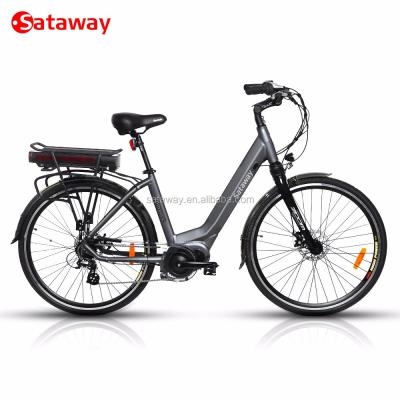 China Sataway 700c Electric Bycicle Aluminum Alloy High Quality Frame Mid Drive for sale